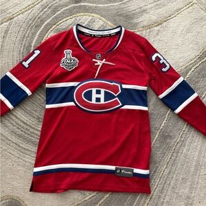 Montreal Canadiens Fanatics Red and Blue Womens Hockey Jersey